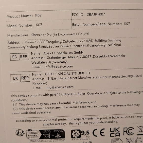 Android Tablet with Black Frame - Picture 2 of 2